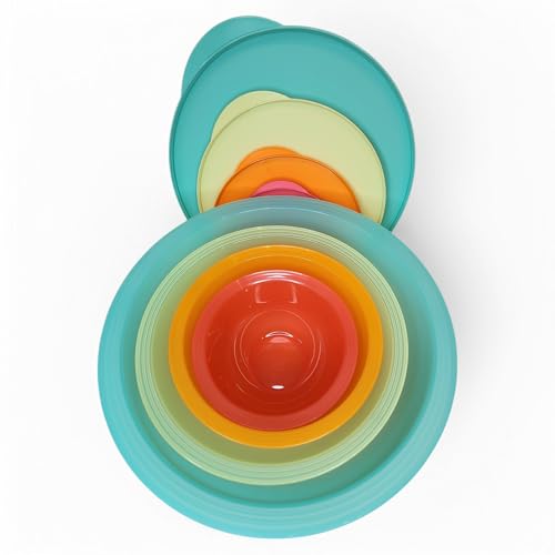 Set de 4 tazones clásicos Tupperware colores vivos miniatura 6