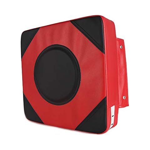 CARACHOME Wall Punch Pad, Wall Mounted Punch Bag Large 40X40 CM Square Foam Boxing Bag Fighting Pad Kick Shield for Workout Fitness Fighting MMA Muay Thai,Red Cover