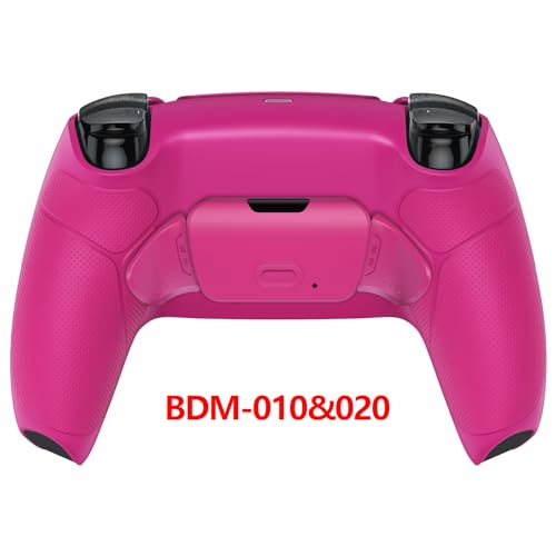Image of eXtremeRate Nova Pink Rubberized Grip Programable RISE Remap Kit for PS5 BDM 010 & BDM 020 - Upgrade Board, Redesigned Back Shell & Buttons - Controller NOT Included