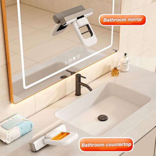 Mini Foldable Desktop Mop, Mini Wischmopp, Tragbarer Squeeze Schwammmopp, Selbstdrückendes Schwamm Mopp für Die Nass und Trockenanwendung auf Küchenarbeitsplatten, Glas, Badezimmer Autoinnenraum