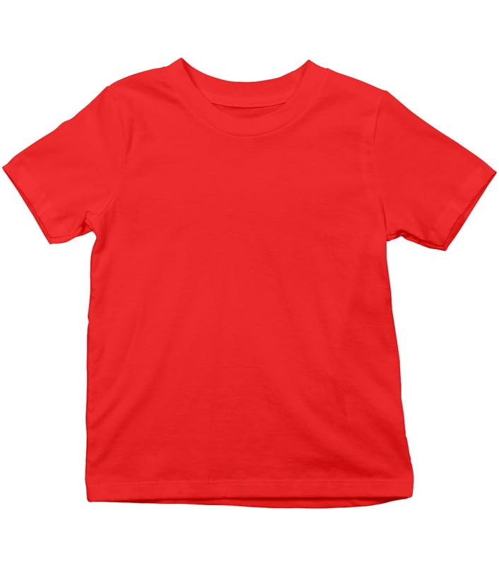 Image of XENOVAURBAN Kids Unisex Solid Round Neck Cotton T-Shirt - P