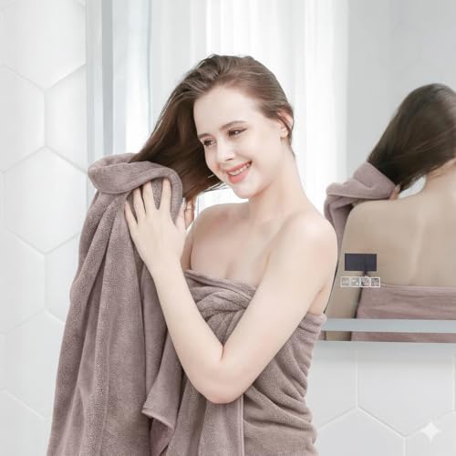 Krujyam Microfibre Bath Towel Large Size for Men & Women | Super Absorbent Soft Towels for Bath | Quick Dry Lightweight Bath Towel Microfibre | Premium Towels for Bath Large Size (1, Wine) - Image 3
