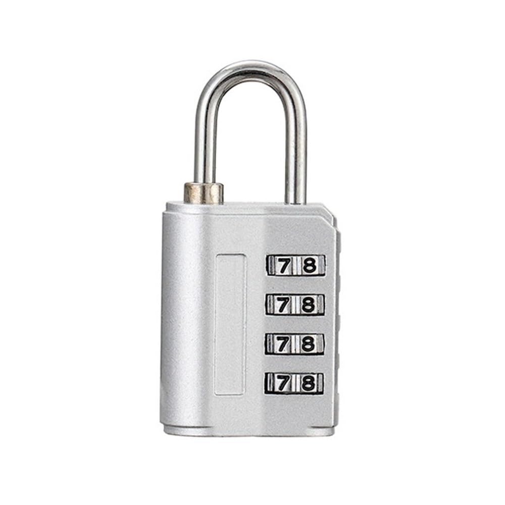 Gnyvzxplq B Silver Suitcase Locks, 4 Digit Combination Zinc Alloy Padlock Travel Luggage Suitcase Multicolor(B Silver)