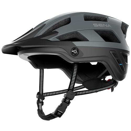 Sena M1 Smart Communications Mountain Bike Bluetooth Helmet (Matte Gray, Large)