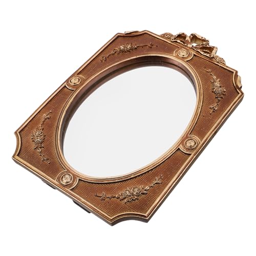 Miroir nœud petit miroir mural 24x16 cm rétro orné pour coiffeuse et salon