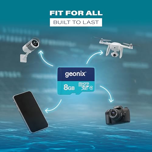 Image of Geonix 8GB MicroSDXC, 150MB /s Read, 70MB /s Write, Memory Card, 5 Years Warranty