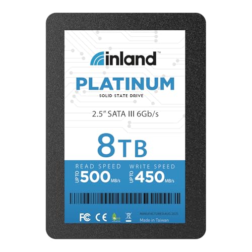 INLAND Platinum 8TB SSD TLC 3D NAND SATA III 6Gb/s 2.5 Inch Internal Solid State Drive, Upgrade Desktop PC or Laptop Mem - Detailed View