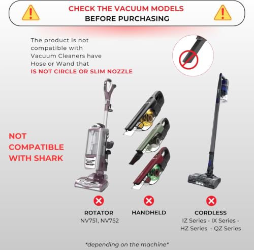 Image of For Shark Navigator NV360 NV350 NV351 NV352, Rocket HV301 HV322 HV371 & Rotator NV500 Series - Vacuum Cleaner Attachments for Hard To Reach Areas, Dryer Vent Cleaner Attachment for Miele Vacuums