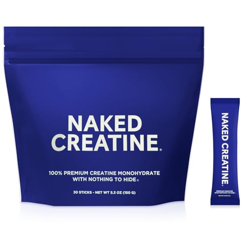 NAKED Creatine Micronized Stick Packs — 30 Servings, Unflavored