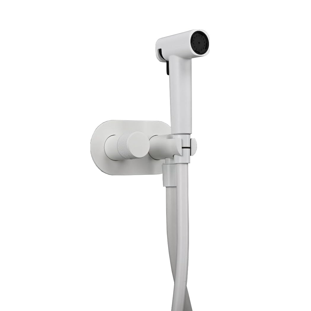 Pulvérisateur de bidet wc laiton blanc douchette hygiène chaude et froide