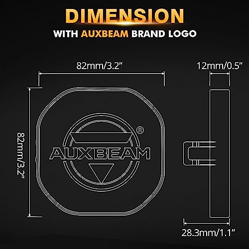 Image of Auxbeam XP-Ultra Series 3 Inch Black Protective Light Covers, Offroad LED Pods Lens Cap, On Road /Off Road, Snap-On Design, for 3 inch Specific Light Models, 2 Packs