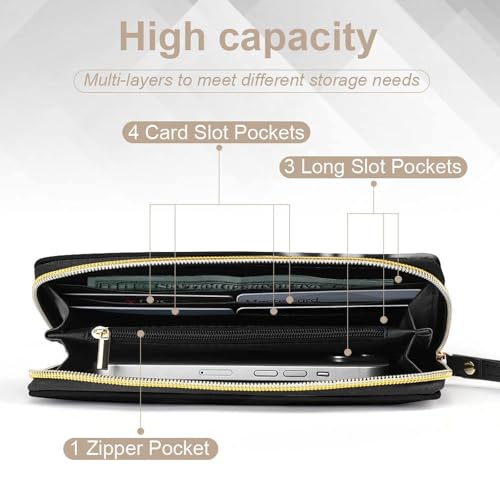 Women Wallets Black White Zebra Leather Wallet for Women Thin Wallet with Zipper Pocket Card Holder4