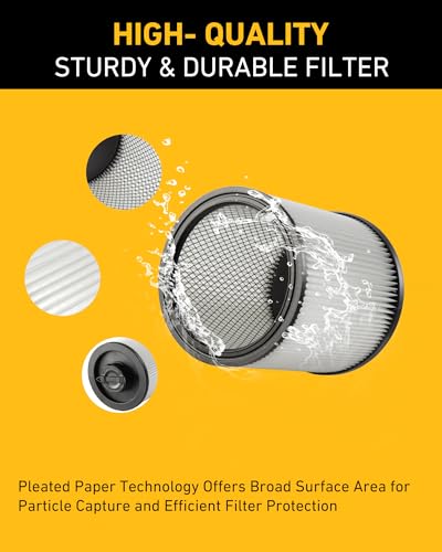Image of 2 Pack Replacement Filter for Dewalt DXVC6910 Fits 6-16 Gal Models | Precision OEM Fit, Professional Filtration, Built for Tough Jobs, Reusable Design, Trusted Performance