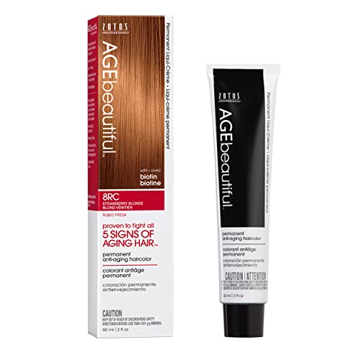 Image of AGE beautiful Permanent Hair Color Cream, 100% Gray Coverage Hair Dye with Biotin Anti-Aging Formula for Fuller, Thicker Hair, Professional Salon Quality