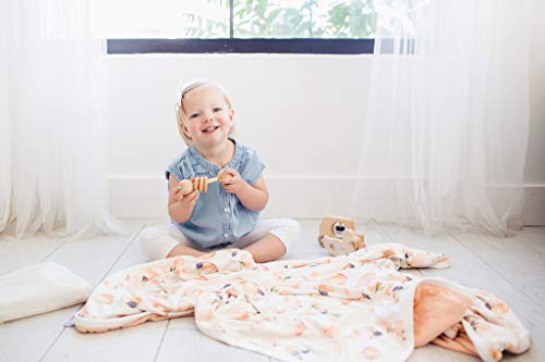 Image of Copper Pearl Jumbo 3-Layer Baby Blanket: Soft Baby Quilts for Boys and Girls | Breathable, Cozy, Toddler Blanket | Baby Quilt for Newborns | 46x46 Premium Polyester /Rayon | Caroline