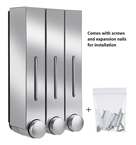 WANGCL Wall Mounted Soap Dispenser Shower Lotion Shampoo Gel Cotainer for Bathroom Toilet in Office Cafe Restaurant Hotel - Image 4