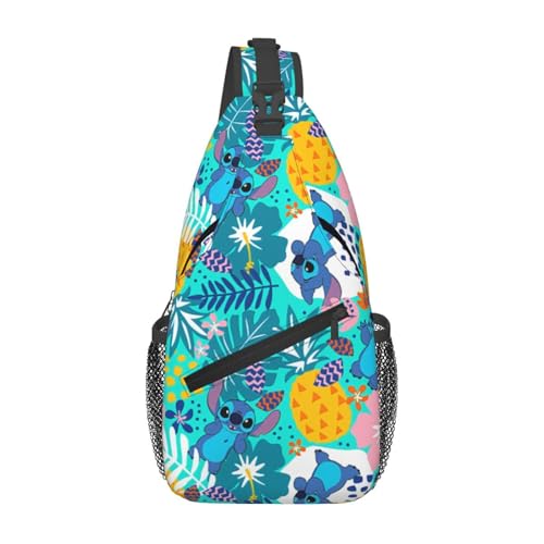 Gxnnq Sling Bag,Stitch Crossbody Sling Backpack Travel Hiking Chest Bag Daypack For Purses Shoulder Bag Women Men'S