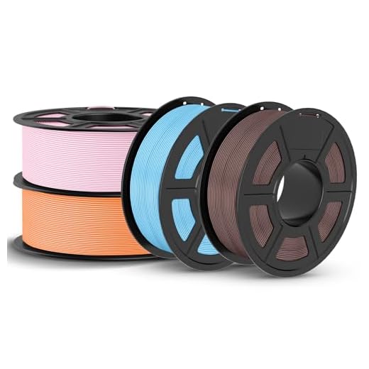 JAYO PLA 3D Printer Filament Bundle 4.4KG, PLA Classic Filament 1.75mm Bulk, Dimensional Accuracy +/- 0.02mm, 4 Pack 1.1kg Spool (Sky Blue,Chocolate,Sunny Orange,Sakura Pink)