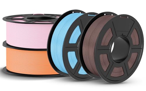 Image of JAYO PLA 3D Printer Filament Bundle 4.4KG, PLA Classic Filament 1.75mm Bulk, Dimensional Accuracy + /- 0.02mm, 4 Pack 1.1kg Spool (Sky Blue,Chocolate,Sunny Orange,Sakura Pink)