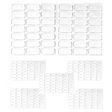 フィギュア固定用 コレクション固定用 両面テープ 5シート 210枚 20*10*1mm 強力 透明 フィギュア転倒防止 両面シール フィギュア用 粘着テープ 固定シール 滑り止め 剥がせる あと残らない (矩形)