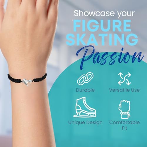 Image of Infinity Collection Figure Skating Charm Bracelet, Ice Skating Jewelry, Adjustable Skate Bracelet, Figure Skater Gift