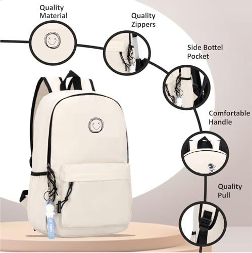 Image of Tinytot 20 Litre Lightweight Waterproof Backpack Bags for Women - 17 Inch College Bag for Girls, Medium School Bag for Girls 8+ Years, Office & Picnic Bag