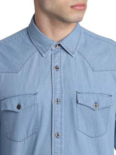Image of Jack & Jones Men's Cotton Solid Regular Fit Shirt