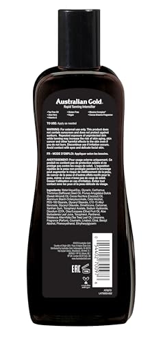 australian gold rapid tanning intensifier lotion 85 fl oz  with tea tree oil and aloe vera  vitamin e