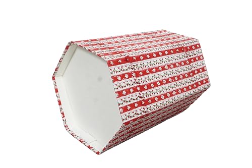 Image of Generic 3.3 Gallon Cotton Hand Block Printed Paper Waste Basket |Small Decorative Trash Can for Housewarming Gifts in Living Room, Bedroom, Bathroom | Eco-Friendly, Plastic-Free (1, RED White)