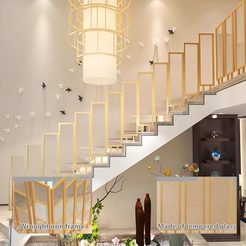 Escalera de hierro forjado estable con balaustres seguros 4