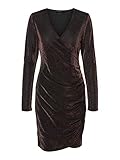 kleid silber metallic damen Dehnbarer, weicher Stoff VERO MODA Female Minikleid Bodycon SCoffee Bean
