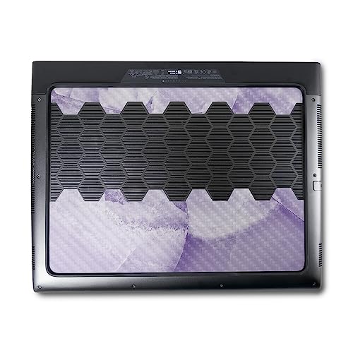 Image of MightySkins Carbon Fiber Skin Compatible With Alienware M18 R1 (2023) Full Wrap Kit - Round Amethyst | Protective Durable Textured Carbon Fiber Finish | Easy To Apply & Change Styles | Made in the USA