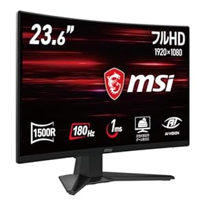 MSI 湾曲ゲーミングモニター 23.6インチ/フルHD MAG 242C 12,500円送料無料！