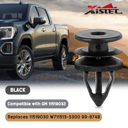 Xislet 60pcs Door Trim Panel Retainer Clip with Sealer and Tools Compatible with GM Buick Chevrolet Cadillac GMC Hummer H2 Oldsmobile Pontiac Replace 11519031/11519032