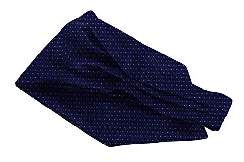 Image of BLACKSMITH Jacquard Microfiber Neckwear Ascot and Matching Pocket Square Set for Men