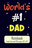 world's #1 dad notebook lined journal 120 pages (6'' x9''): gift for father as father's day, christmas, new year, dad's birthday | ruled diary hard cover