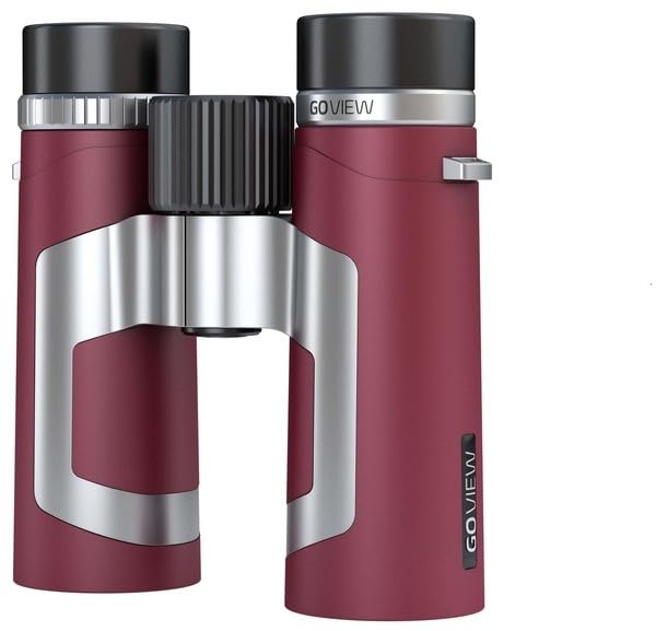 GoView ZOOMR 10x34 Compact and Portable Binoculars (10x Magnesium Case, Includes Smartphone Adapter and Accessories) Ruby Red - Image 2