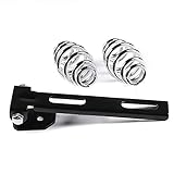 Zwei Sitzfedern (rechts + links) aus verchromtem Stahl und Halteschiene für Motorrad Solositze