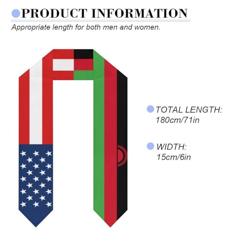 America Gambia Gambian Flag Long Shawl,Fun Pattern Graduation Shawl2