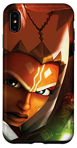 Housse premium iPhone XS Max Star Wars Ahsoka sabre laser finition soignée