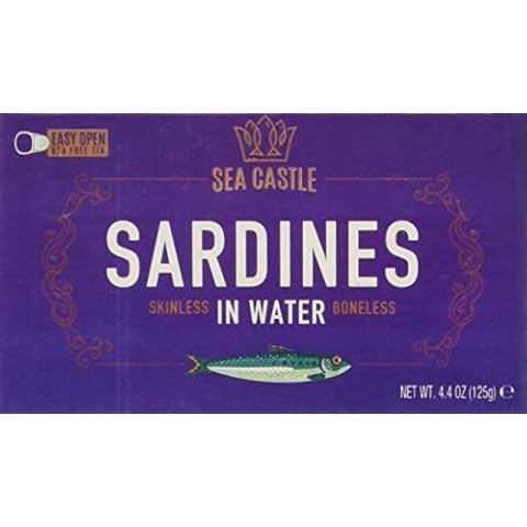 Sea Castle Skinless and Boneless Sardines in Water, 4.4oz (12 Pack) Cover