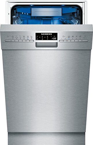 Siemens iQ500 SR456S01TE lavavajilla Semi-incorporado 10 cubiertos A+++ - Lavavajillas (Semi-incorporado, Acero inoxidable, Estrecho (45 cm), Acero inoxidable, Botones, Zeolita)