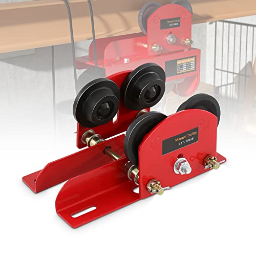 POWLAB Heavy Duty I Beam Trolley - 0.5 Ton Capacity with Dua...