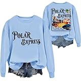 Polar Express, felpa Polar Express, camicia Polar Express, Belive Polar Express, unisex, Blu Carolina, XXL