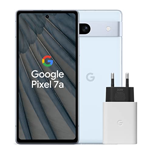 Google Pixel 7a et chargeur – Smartphone Android 5G débloqué avec objectif grand angle et 24 heures d'autonomie – Océan 2 Google Pixel 7a et chargeur – Smartphone Android 5G débloqué avec objectif grand angle et 24 heures d'autonomie – Océan