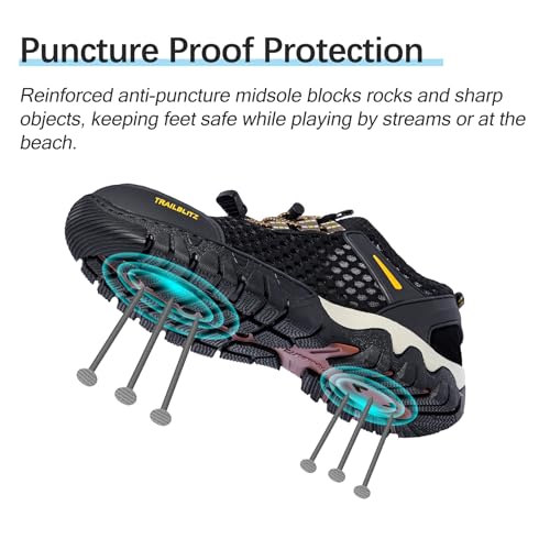Image of Water Shoes Men Quick Drying Outdoor Hiking Barefoot Boat Footwear Aqua Shoes for Water Sport Waders Diving Hiking Sailing Travel Beach Wading Swimming Fishing Kayaking