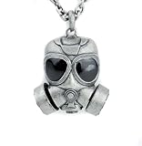 Black Ops Gas Mask Necklace Bio Hazard Cyber Pendant