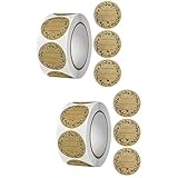 Ciieeo 2 Sets Paketsiegelaufkleber Mit Olivenzweig-muster Mehrzweck-rollenaufkleber Für Keksläden Wachssiegelaufkleber Mit Hoher Haftung 500 Stück * 2