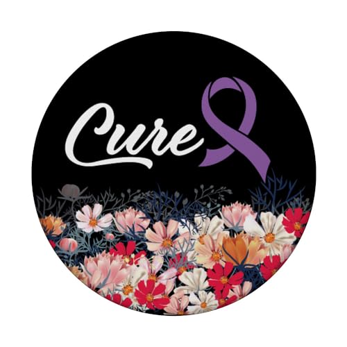 Cure- Hidradenitis Suppurativa Supporter Ribbon Mobile Stand PopSockets Swappable PopGrip, Black - Image 3