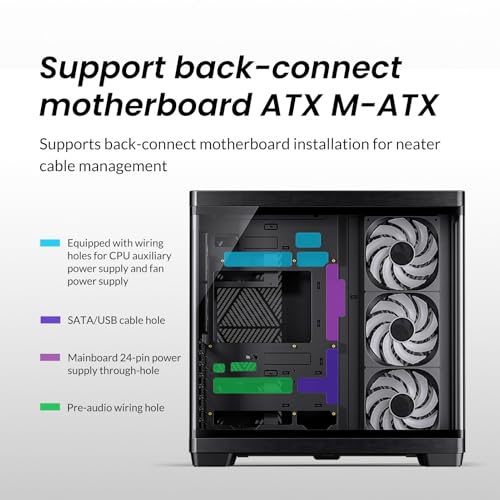 Image of JONSBO TK-4 Wood ATX PC Case,Mid Tower Computer Case,Bi-Bent Surround View Glass,Aluminum Alloy, Standard 6 * 140mm + 2 * 92mm Fan,ATX SP Back-Connect(BTF) MB /460GPU /200PSU,Type-C Jack, Wood
